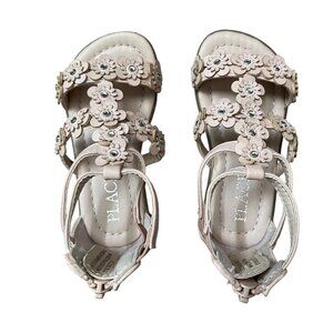 The Children's Place Light Pink Gladiator Sandals w/Flower Detail Girls Sz 5